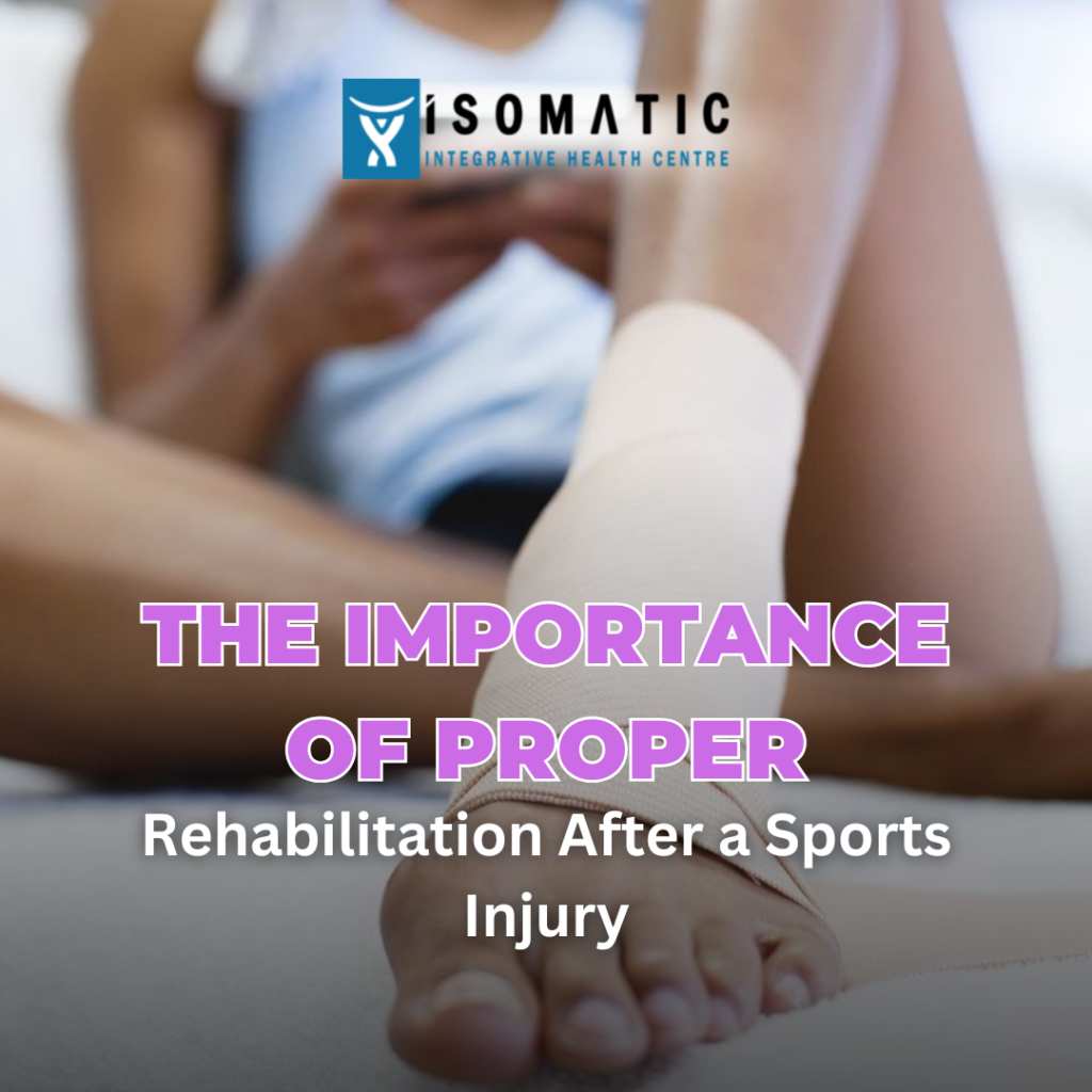 athlete recovering with proper rehabilitation after a sports injury